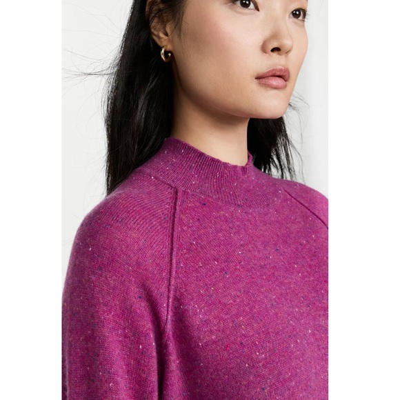 ATM Anthony Thomas Melillo Rib-Knit Cashmere Sweaterdress in Amethyst Sz M NWT - Picture 2 of 10